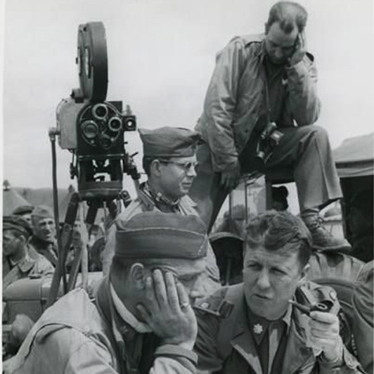 George Stevens & crew in France, 1944